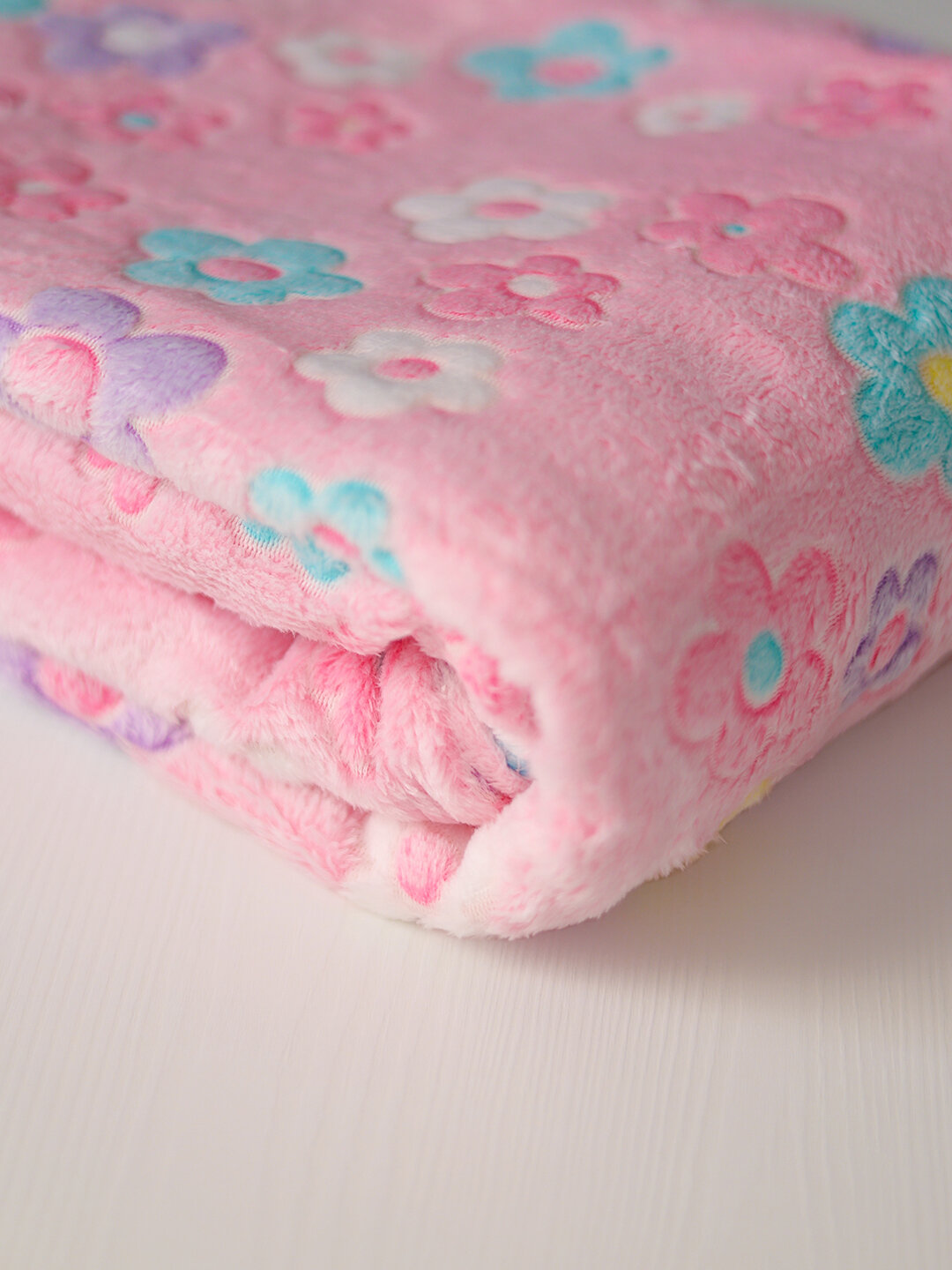 Светящийся плед в темноте, велсофт, мягкий , размер 150x200, цветы — фото 1