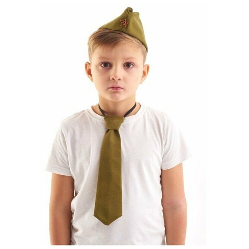 Набор: пилотка и галстук 52 см комплект пилотка военная размер 54 галстук 15шт