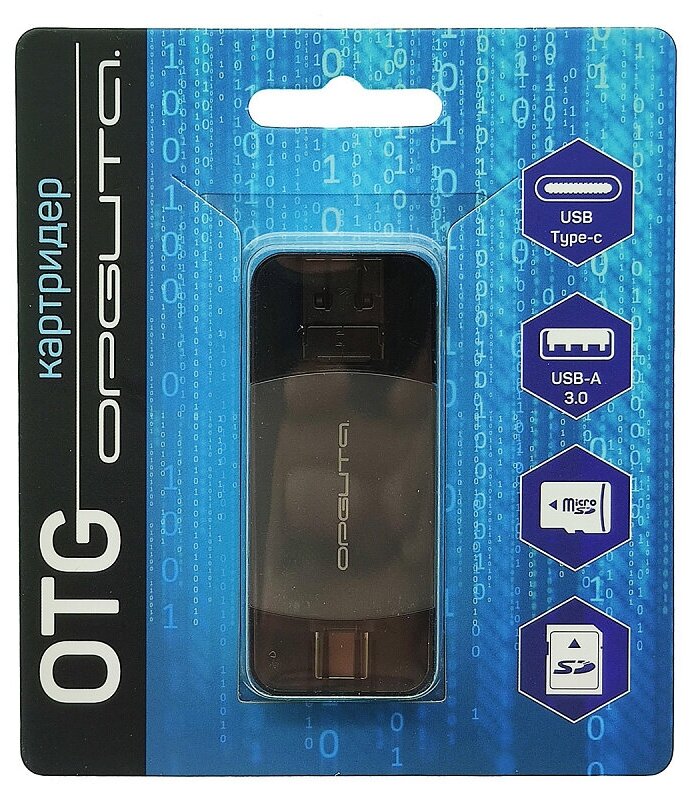 Картридер OTG (USB Lightning Type-C) OT-PCR26 Орбита