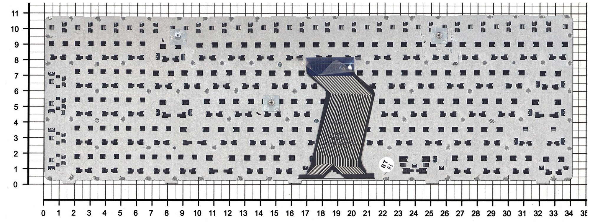 Клавиатура для ноутбука Lenovo 25-011892 черная с серой рамкой