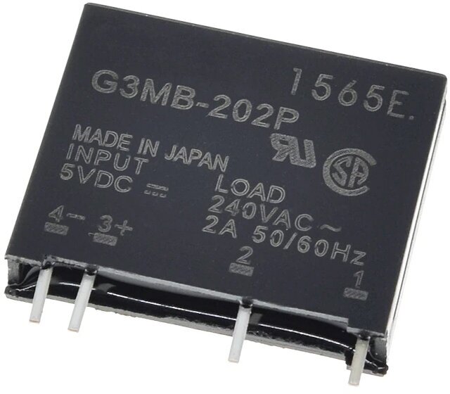 Реле твердотельное (SSR) G3MB-202P, 5 В (DC), 2 А, контакты NO, 1 шт.