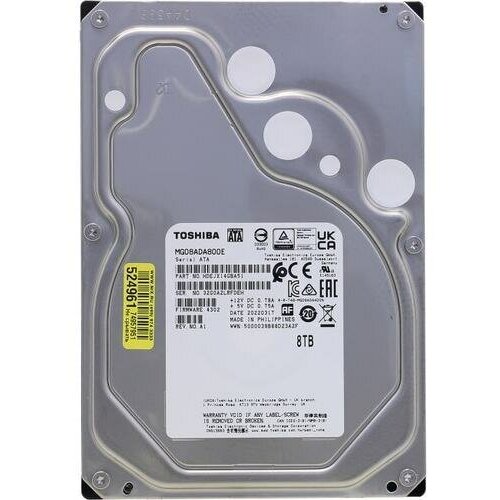 жесткий диск toshiba mg08 16tb mg08aca16te Жесткий диск Toshiba MG08-D MG08ADA800E
