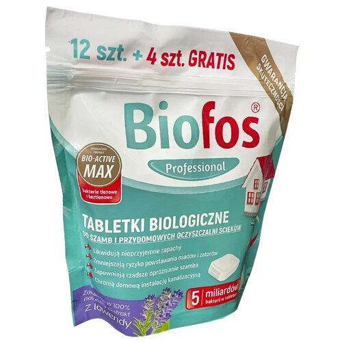 BIOFOS Биологические таблетки для септиков и бытовых очистительных станции 12+4 шт х 20г