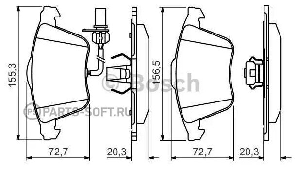 Колодки Тормозные Дисковые Передние Premium 2 Bosch арт. 0986495272