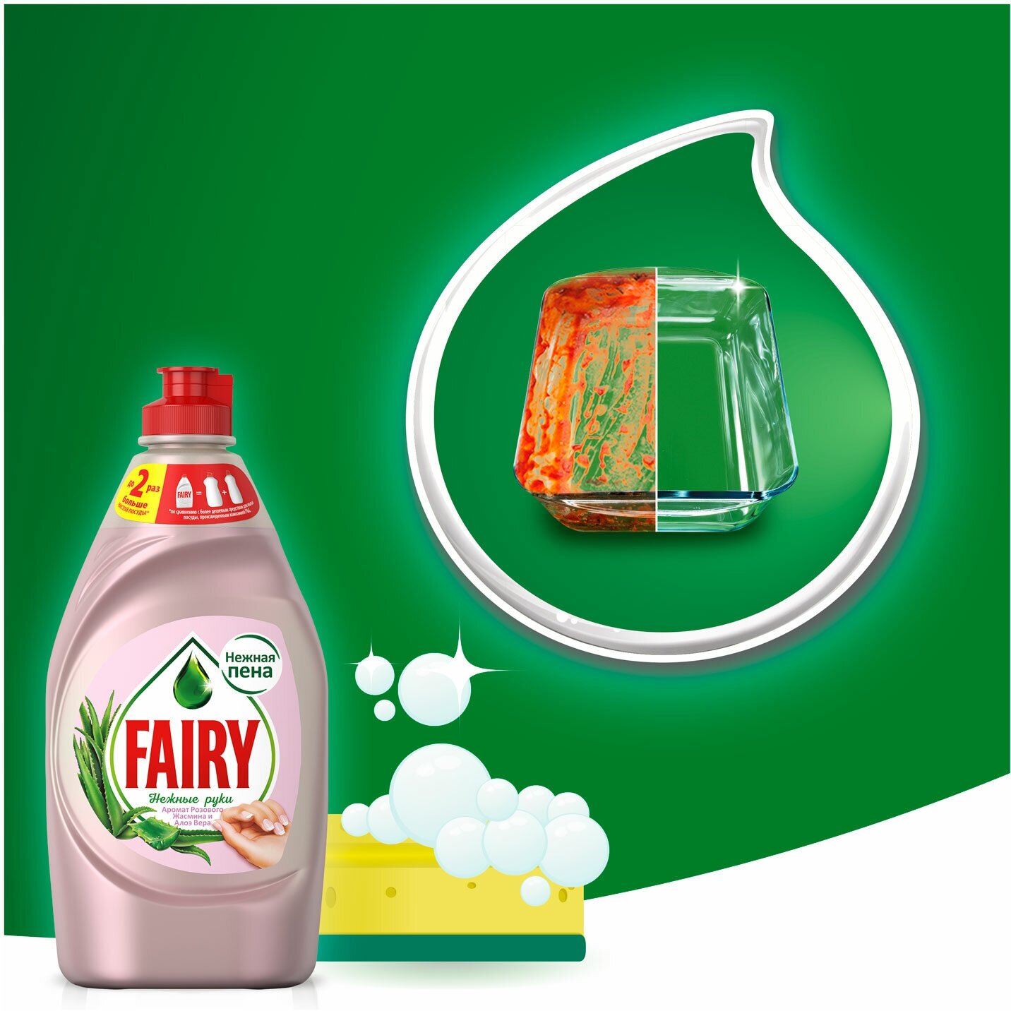 Средство для мытья посуды FAIRY Розовый Жасмин и Алоэ Вера, 900 мл - фото №6