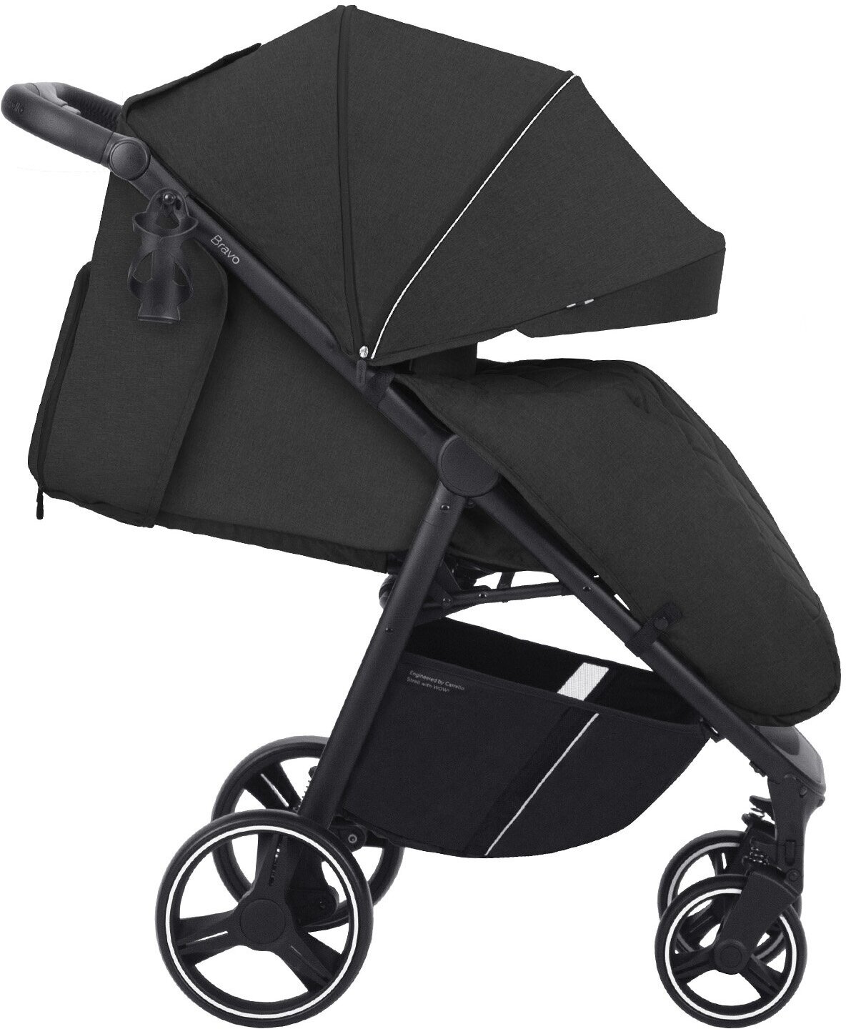 Прогулочная коляска CARRELLO Bravo CRL-8512 2024, Pure black, цвет шасси: черный