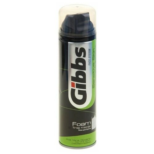 Пена для бритья Gibbs Sensitive, 200 мл 2042904 гель для бритья для чувствительной кожи охлаждающий 200 мл