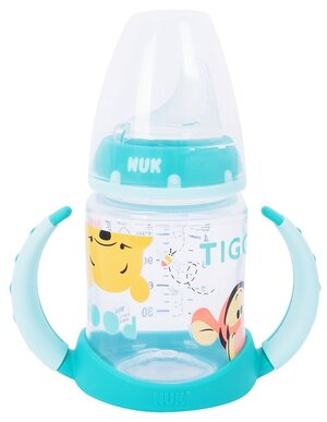 Обучающий поильник NUK Disney с силиконовой соской бирюзовый 6m+