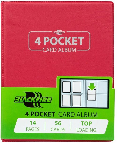 Альбом Blackfire 2х2 кармашка (Красный) - для карт K-Pop, MTG, Pokemon