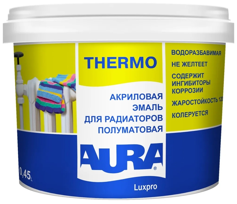 Эмаль акриловая (АК) Aura Thermo для радиаторов
