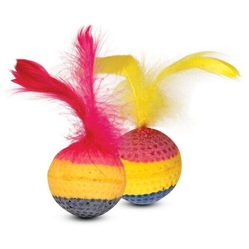 Triol 10N Мяч радужный, 2 штуки игрушка для кошек trixie мяч радужный ф3 5см