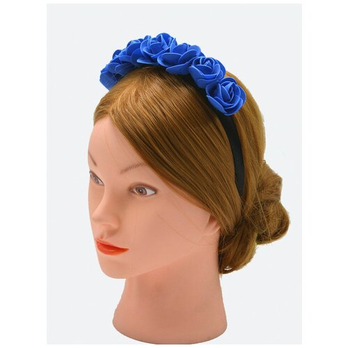 Ободок на голову Розы мелкие, синий ободок на голову розы крупные салатовый