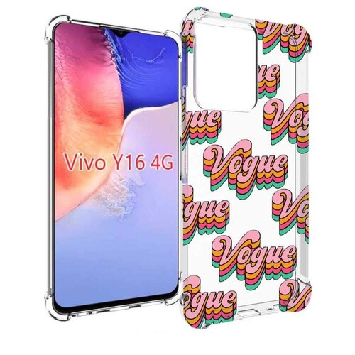 Чехол MyPads вогуе для Vivo Y16 4G/ Vivo Y02S задняя-панель-накладка-бампер