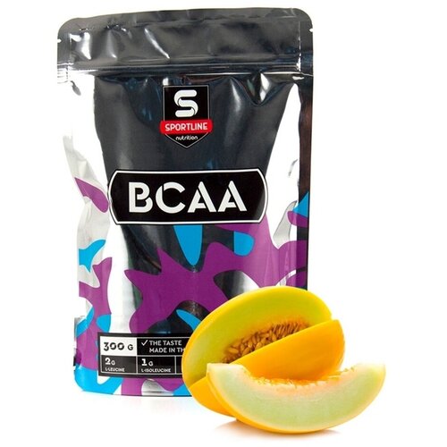 BCAA Sportline Nutrition 2:1:1, дыня, 300 гр. sportline nutrition bcaa 2 1 1 банан 300 гр