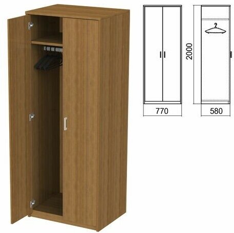 Шкаф для одежды "Арго", 770х580х2000 мм, орех (комплект)