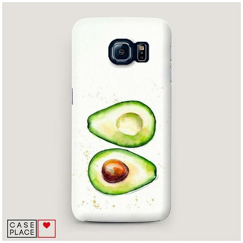 фото Чехол пластиковый samsung galaxy s7 edge акварельные авокадо case place