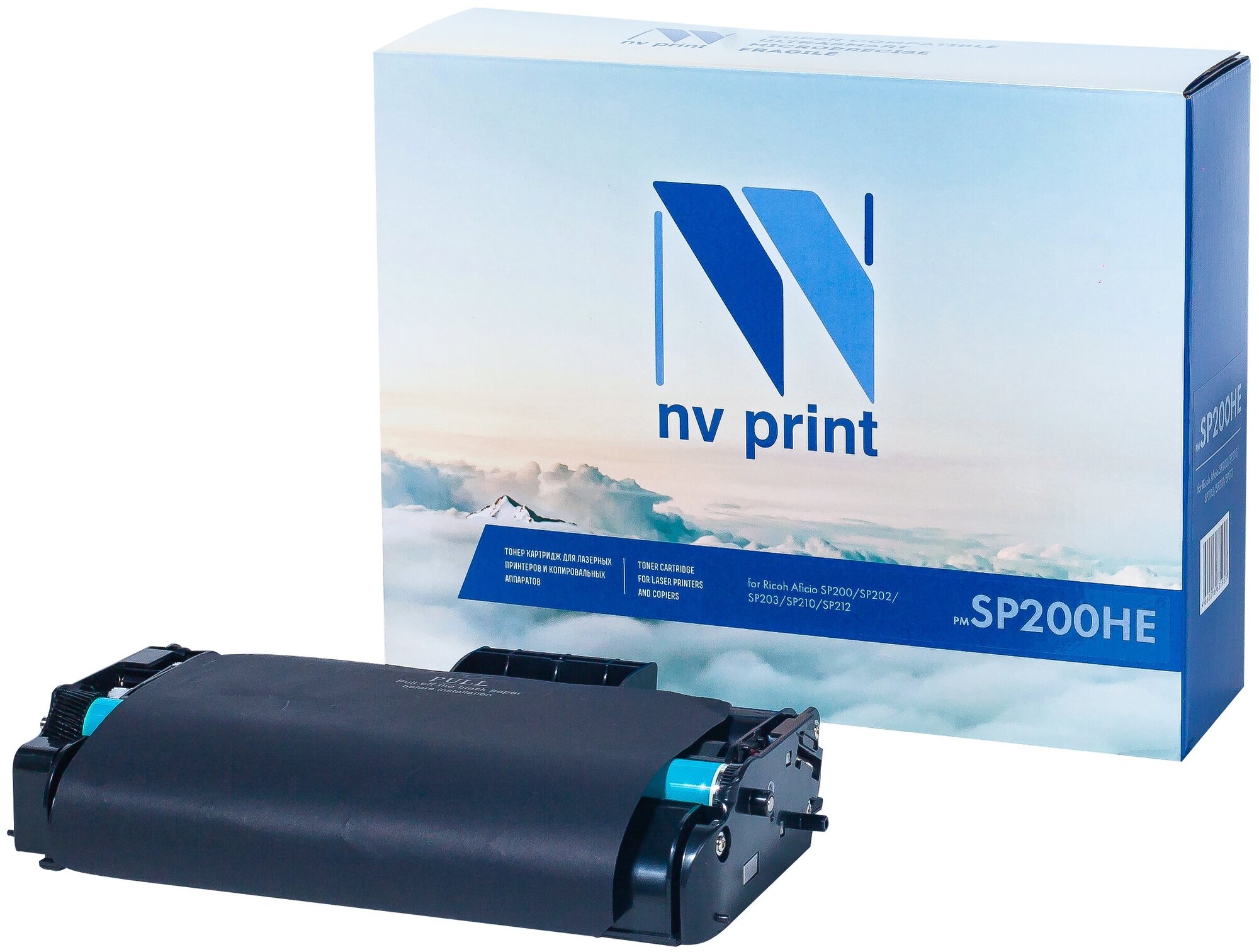 Лазерный картридж NV Print NV-SP200HE для для Ricoh Aficio SP200, SP202, SP203, SP210, SP212 (совместимый, чёрный, 2600 стр.)