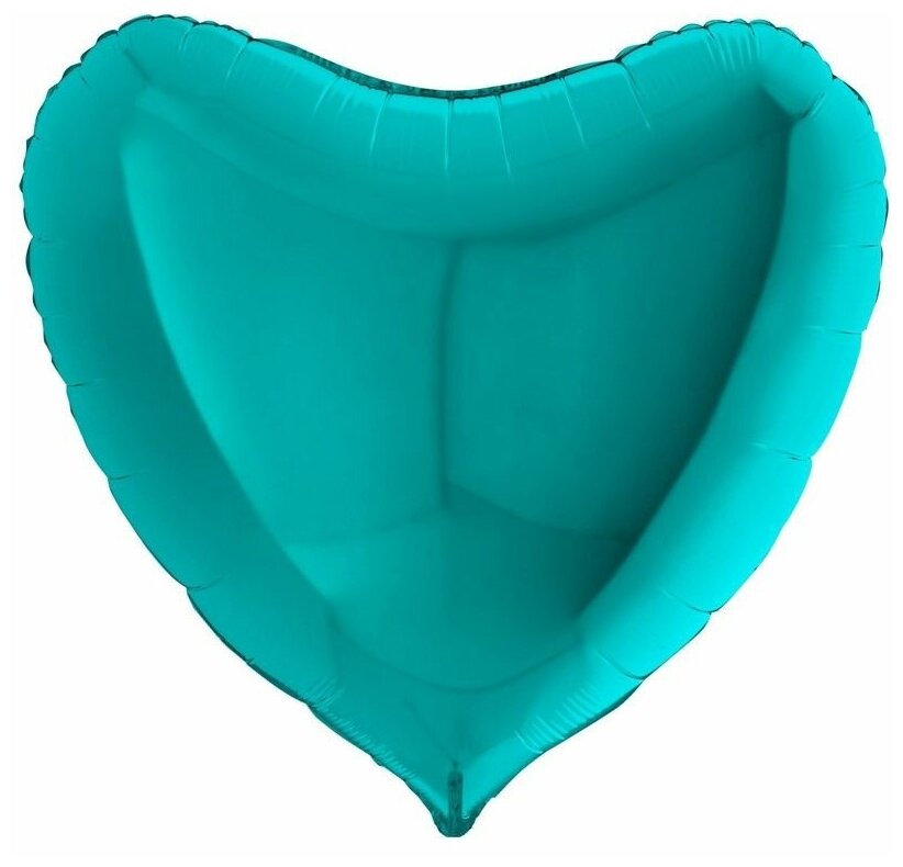 Воздушный шар фольгированный Grabo сердце, тиффани, 91 см
