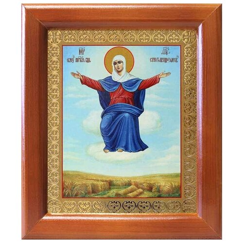 Икона Божией Матери Спорительница хлебов, рамка 12,5*14,5 см икона божией матери спорительница хлебов широкая рамка 19 22 5 см