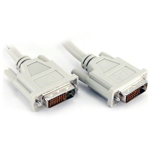 Кабель DVI-D dual link Cablexpert CC-DVI2-10M серый - 10 метров кабель dvi atcom at0702 10 0м dvi d dual link 24 pin 2 феррита пакет