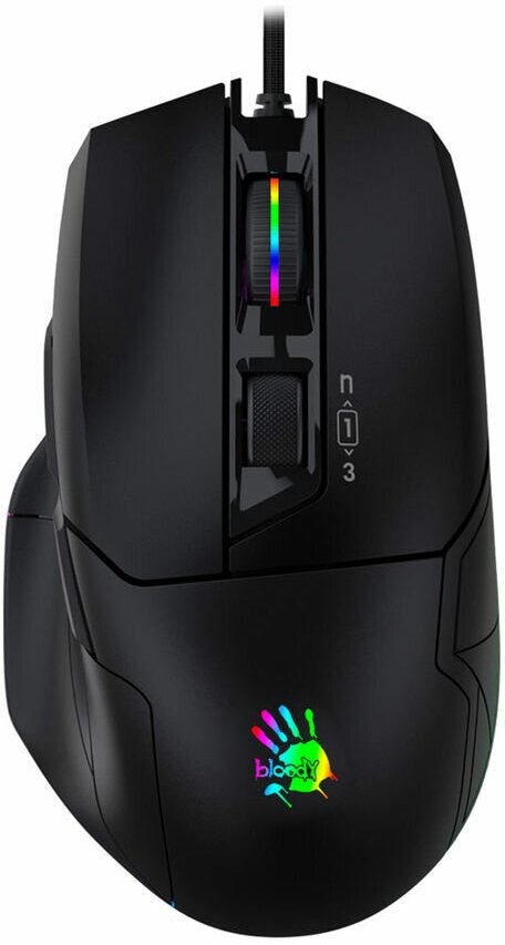 Мышь A4TECH Bloody W70 Pro, игровая, оптическая, проводная, USB, черный