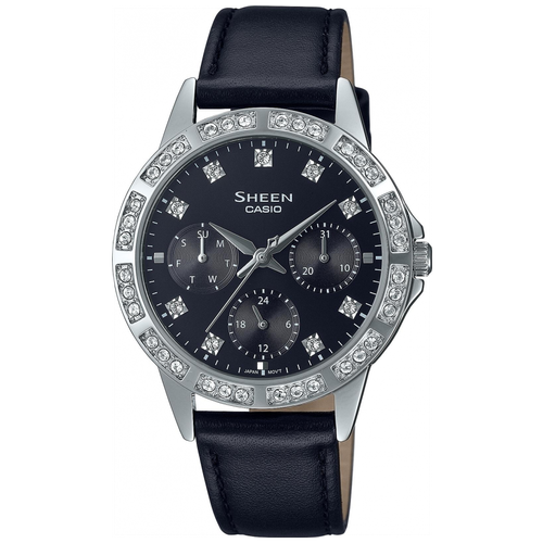 Наручные часы CASIO Sheen 81598, серебряный, черный часы женские casio sheen she 3048l 4a