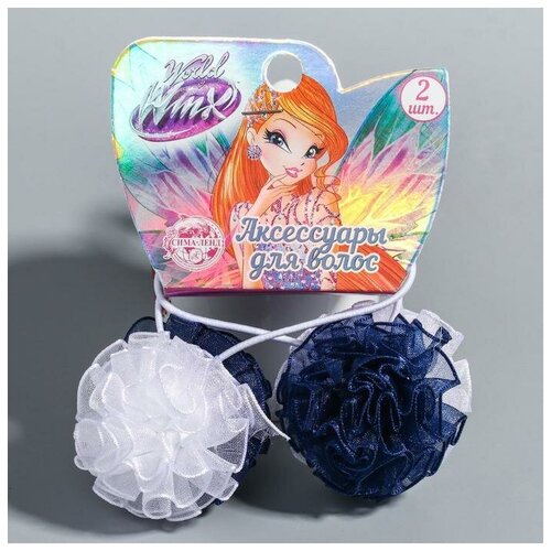Набор 2 банта-резинки с синими элементами 45 см Блум WINX 293₽