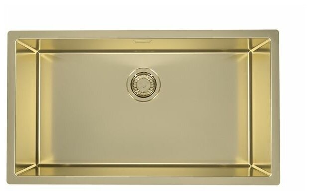 Мойка QUADRIX MONARCH 60 GOLD 740x400x200 в компл. с выпуском без сифона,