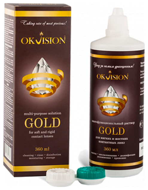 Раствор для контактных линз OKVision Gold, 360 мл