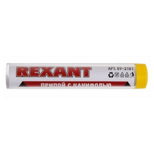 Припой с канифолью REXANT, 10 г, ПОС-61, d=1.0 мм (09-3101) 4 шт.