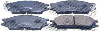 Дисковые тормозные колодки передние FEBEST 0201-K11F для Mazda, Mitsubishi, Nissan (4 шт.)