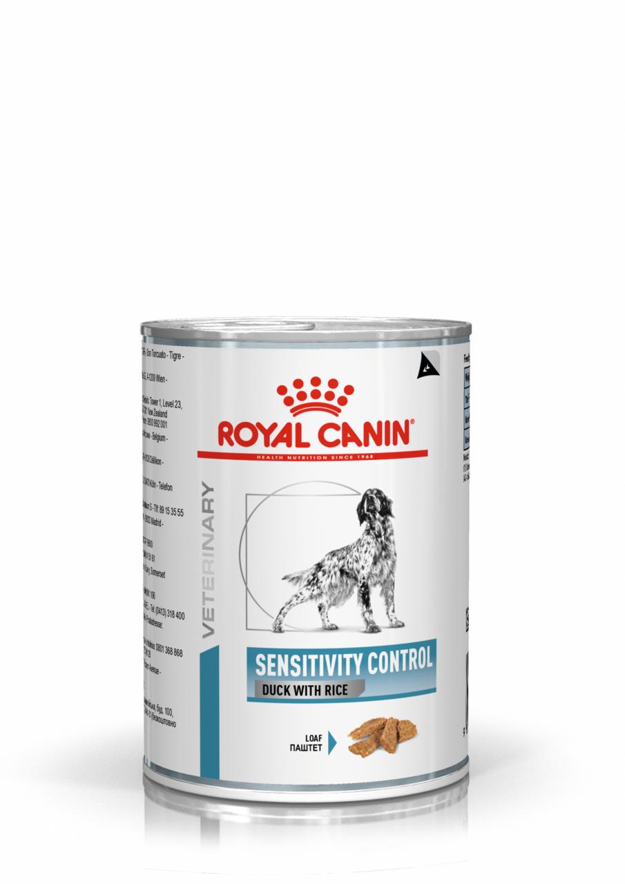 Влажный корм для собак Royal Canin Sensitivity, утка, с рисом при пищевой аллергии или пищевой непереносимости 1 уп. х 1 шт. х 410 г