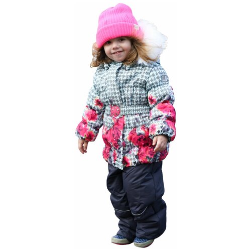 фото Утепленный зимний комплект (куртка и брюки) lapland для девочки "роза", размер 86, мята