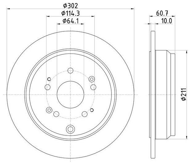 Диск тормозной зад Nisshinbo ND8020K