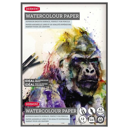 Derwent Альбом для акварельных карандашей 300 гм2 148 х 21 см склейка с одной стороны 12 л 2301969 гладкая 4257₽