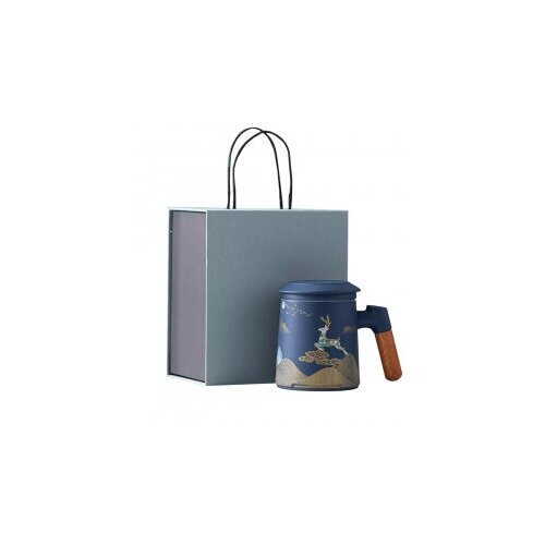 Фарфоровая чашка для чая с керамическим фильтром Xiaomi Zesee Selected Ceramic Tea Cup Blue Applications