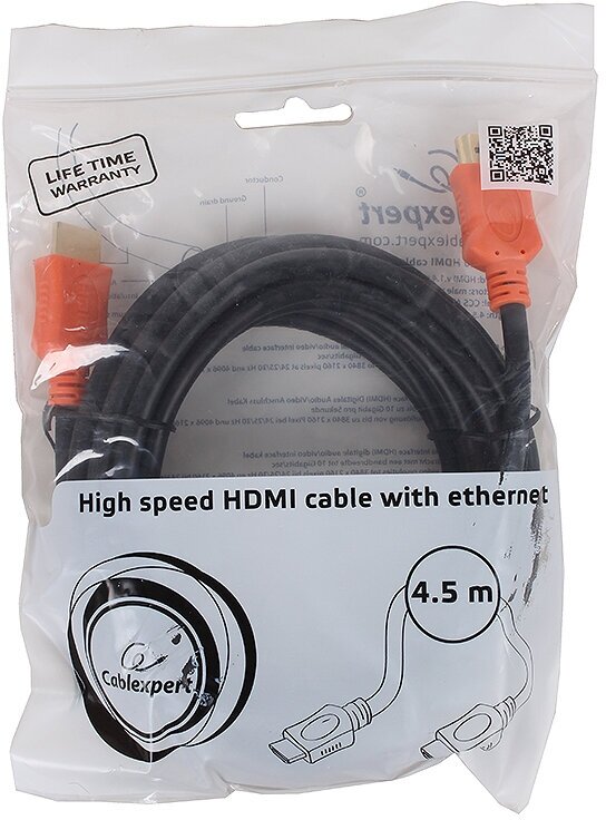 Кабель HDMI Gembird 1.8 м круглый черный CC-HDMI4L-6 - фото №10