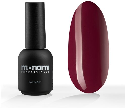 Гель-лак для ногтей Monami Main color 4, цвет красного вина бордо 8 г