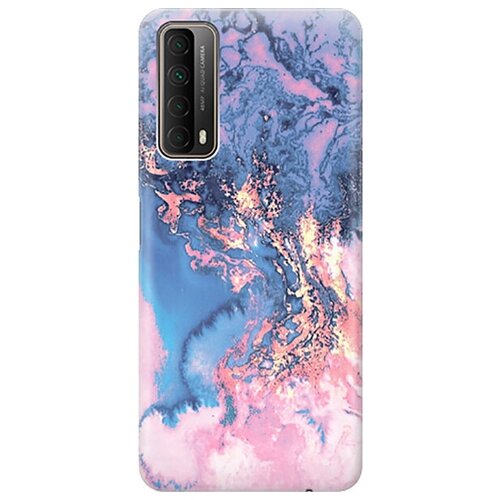 фото Ультратонкий силиконовый чехол-накладка для huawei p smart 2021 с принтом "blue marble" gosso