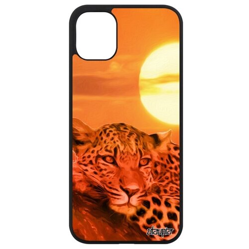 фото Защитный чехол на смартфон // apple iphone 11 // "леопард" кошачьи африка, utaupia, оранжевый