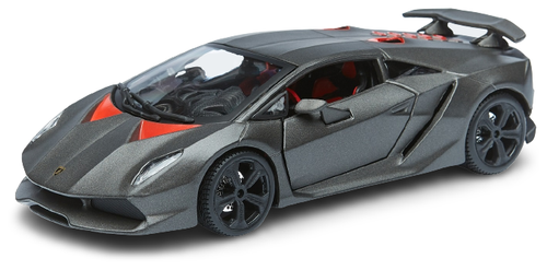 Спортивный автомобиль Bburago Lamborghini Sesto Elemento (18-21061) 1:24, 17.5 см, серый металлик