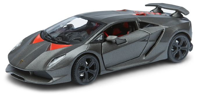 Легковой автомобиль Bburago Lamborghini Sesto Elemento (18-21061) 1:24, 17.5 см, серый металлик