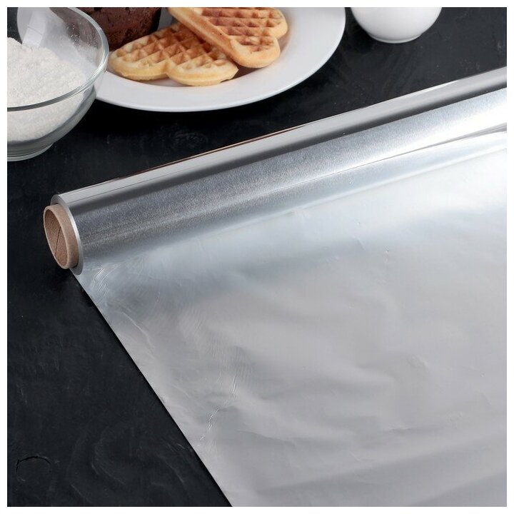 Фольга алюминиевая 29 см х 50 м "Особо прочная", 14 мкм