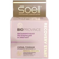 Soell Скраб-гоммаж BioProvince Мгновенное обновление 4 в 1 Recovery start, 100 мл