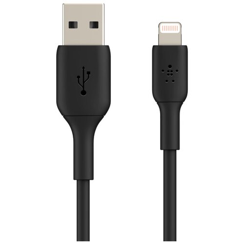 Кабель Belkin Lightning - USB-A, 3м, пластик, черный кабель belkin boost charge™ lightning usb a 3m чёрный