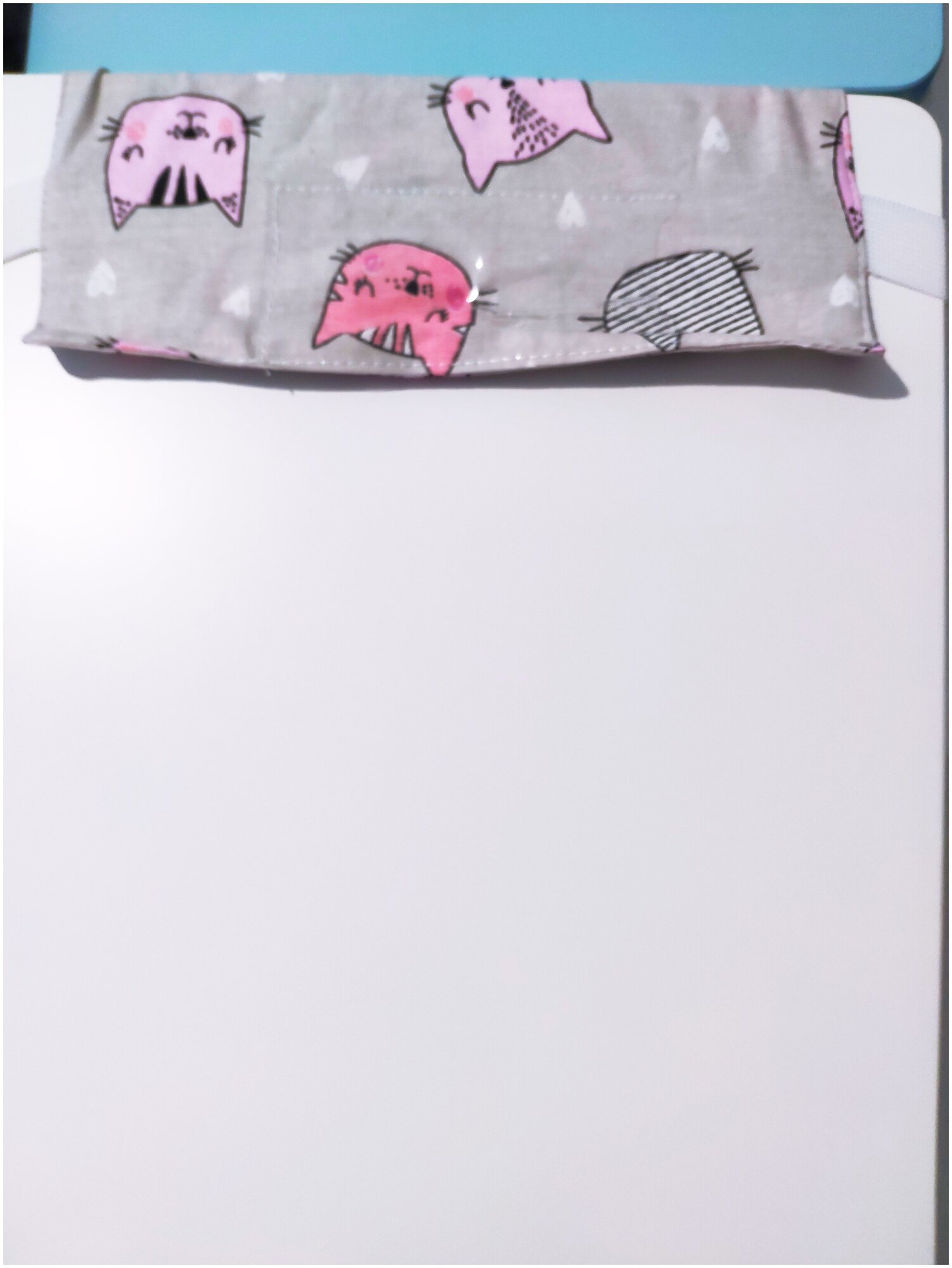 Органайзер Lili Dreams в шкафчик для детского сада подвесной миди, Киса в розовом - фотография № 2