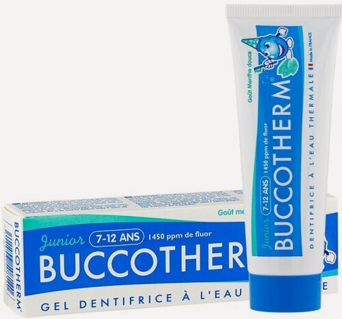 Изображение товара Детская зубная паста Buccotherm , мята с термальной водой от 7 до 12 лет, 50 мл