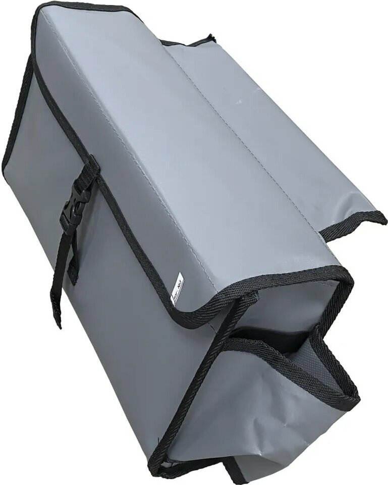 Бортовая сумка 40х20х12 см на ликтрос баллона надувной лодки пвх (серая)