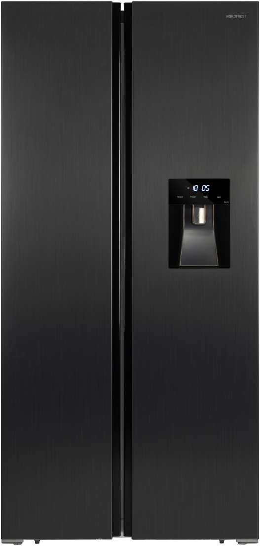 Холодильник NORDFROST RFS 484D NFXd, Side-by-Side, инвертор, 472 л, темная нержавеющая сталь - фотография № 7