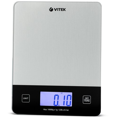 Кухонные весы VITEK VT-8010, серый кухонные весы vitek vt 8025 серый